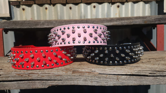 Faux Leather Studded Collar