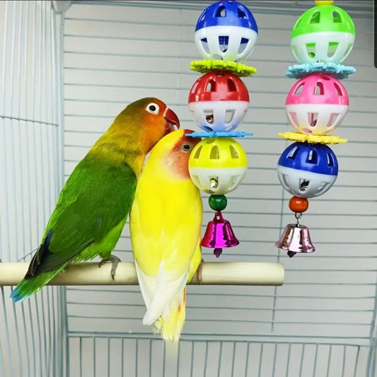 Bell & ball bird toy