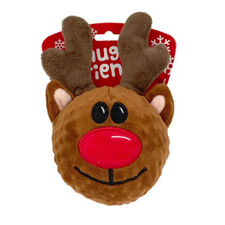 Snuggle friends Christmas squeaky ball reindeer